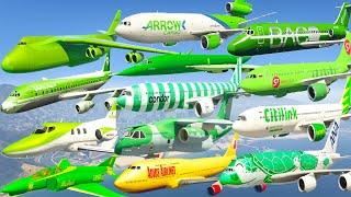 GTA V: Best Every Lime Green Airplanes Best Extreme Longer Crash and Fail Compilation