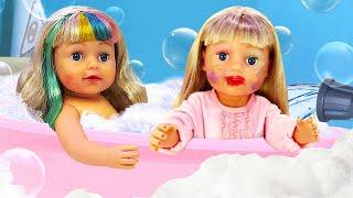 Прически и одежда для БЕБИ БОН Эмили - Все серии подряд про салон красоты. Видео куклы Baby born