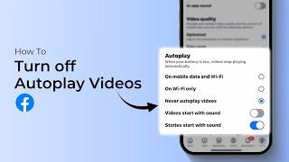 How to Turn off Autoplay Video on Facebook?