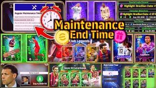 Today's Maintenance End Time | eFootball 2025 | After Maintenance | Free Coins