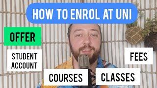 How to enrol in your new uni degree - starting at university in Australia