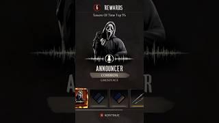 I got Ghostface Announcer Voice for Free in MK1 (Mortal Kombat 1 top 5% tower of time reward)