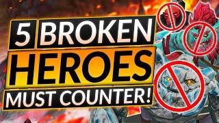 5 MOST BROKEN HEROES that are EASILY COUNTERED - Counter Meta Tips - Dota 2 Guide