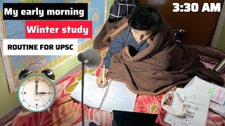 UPSC PREPARATION 3:30AM WINTER STUDY VLOG*MY STUDY VLOG*I WOKE UP AT 3:30AM TO STUDY IN WINTER #upsc