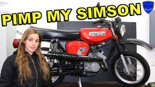 ICH BAUE MEINE SIMSON S51 AUF  SIMMERRINGE WECHSELN RECHTE SEITE