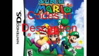 Super Mario 64 DS: Action Replay Codes