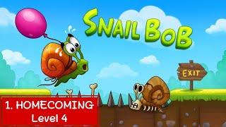 Snail Bob 1 Mobile - 1. HOMECOMING - LEVEL 4 | Gameplay (ALL STARS)