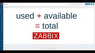 Zabbix stacked graph, used + available = total