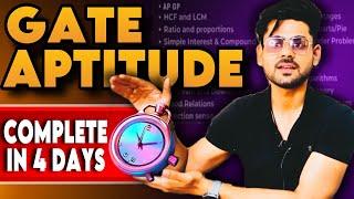 GATE 2025 Ideal 4 Day Aptitude Preparation Strategy | Free Resources | GATE 2025 Aptitude