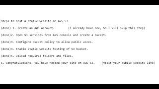 Hosting static html website on AWS S3 bucket...