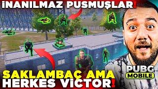 SAKLAMBAÇ ama HERKES VİCTOR !? İNANILMAZ PUSMUŞLAR !? PUBG Mobile Saklambaç