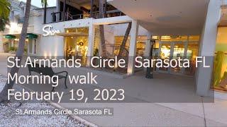 St. Armands Circle Sarasota FL Early Morning Walk