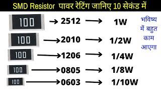 How to know SMD Resistor Power rating | SMD Basic Electronics