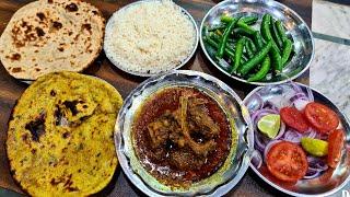 Anil Meat Wala. Keema Meat with Rice and Kadak Roti. Indian Food