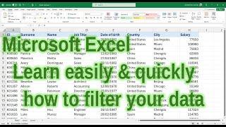 Microsoft Excel: Easy and quick data filtering