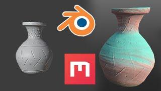 Basic Modelling,Texturing in Blender & Quixel Mixer.