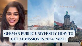 How to apply for German public university? Step by step process- Part 1 |German student Malayalam