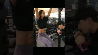 Boy Punching on Muscle Girl's ABS  Strong Muscle girl | Female bodybuilder #shorts #girlabs #punch