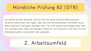 B2 (Beruflich) Mündliche Prüfung Teil 1 ~ 2. Arbeitsumfeld