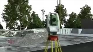 Volume and Area calculation with leica total station.