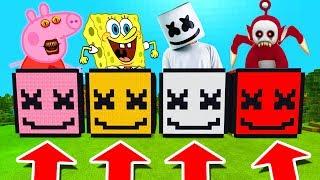 Minecraft PE : DO NOT CHOOSE THE WRONG MARSHMELLO! (Peppa Pig, Spongebob, Marshmello & Po)