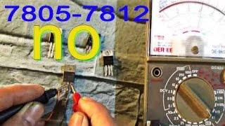 how to test voltage regulator 7805  7812 7806 7809