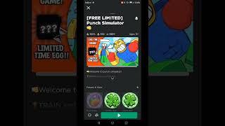 FREE ITEM JOIN THIS GAME!!! FOR FREE UGC LIMITED ITEM AND ROBLOX!!!! CALLED PUNCH SIMULATOR!!