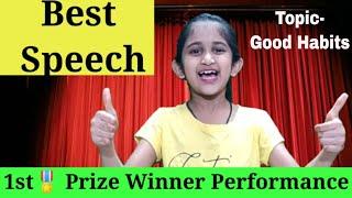 School Speaking Competition || speech competition for class3/class4/class5 Good Habits