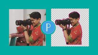 TUTORIAL PIXELLAB | Menghapus Baground foto | Remove photo background