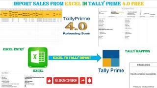 How to Import sales from Excel in Tally Prime 4.0