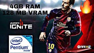 FIFA 14 Low end pc gameplay ||4gb ram||128 mb vram(No graphics card)