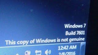 FULL windows 7 not genuine FIX build 7601 - Lỗi win 7 genuine
