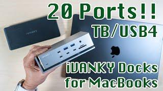 Thunderbolt USB 4 Docking Station with 20 Ports for Macbooks! iVANKY FusionDock Max 1 VCD10