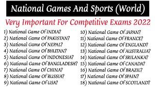 National Games And Sports In World. #NationalGamesAndSports #sutradharsir #gk_for_competitive_exam