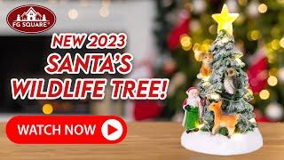 Santa's Wildlife Tree Christmas Village Accessory | FG Square Villages