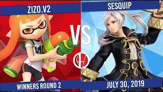 SSBUniversity - Weekly | Zizo.V2 (Inkling) Vs. Sesquip (Robin) | Winners Round 2