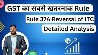 Rule 37A  Reversal of ITC in the case of non-payment of tax by supplier Under GST | Details Analysis