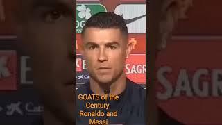 Cristiano Ronaldo told his fan not to hate Lionel Messi in Interview #ronaldo #messi #goat