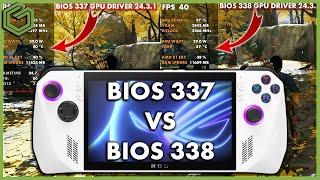 ROG Ally - Bios 337 vs 338 - Temps & Performance Comparison