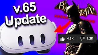 Meta Quest v65 Update, Batman: Arkham Shadow Exclusive to Quest 3 Met with Outrage