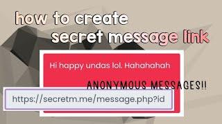 how to create secret message link • rpw things