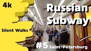 Russian Subway. St. Petersburg. 4k