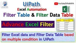 Filter Table UiPath | Filter DataTable UiPath |Excel Automation UiPath RPA