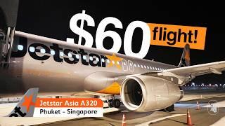 JETSTAR ASIA (It's so CHEAP!) | A320 Economy Class Review |  Phuket to Singapore