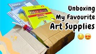 Unboxing favourite art supplies  || Art Studio by Srabani