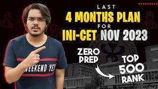 Last 4 Months Study Plan for INICET Nov 2023 that Actually Works!| From Zero Prep to Top AIR 500