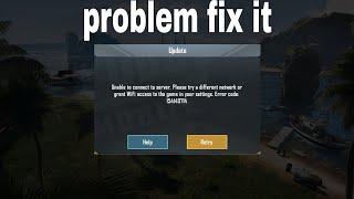 Pubg mobile Unable to connect server. Please try a different network etc. problem fix it