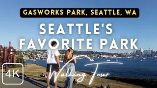 Is this Seattle's Favorite Park?  Gasworks Park in Seattle, WA USA | Walking Tour