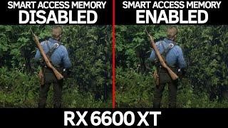 Smart Access Memory on vs off | R5 5600X - RX 6600 XT | 1080p | 1440p |