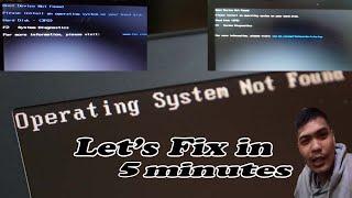 How to fix Operating System not found | Fix in 5 minutes